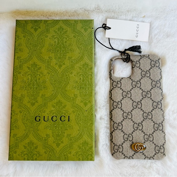 Gucci iphone 11 pro max cover case Brand New logo w/ box tags pristine Ophidia - Picture 2 of 16
